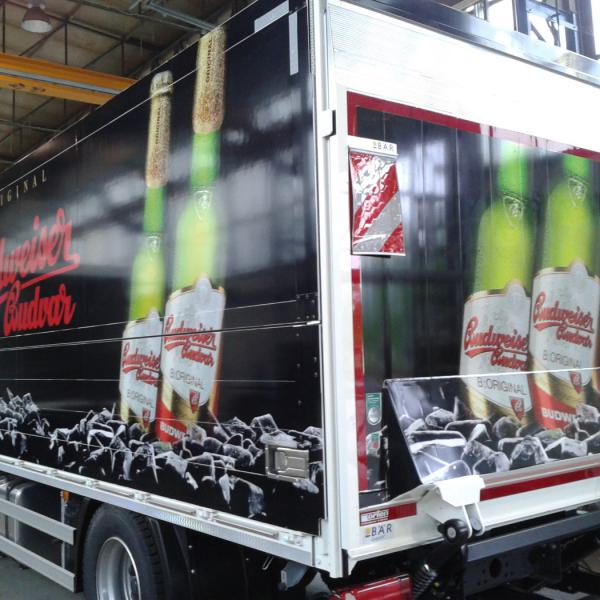 Lkw Beschriftung Budweiser Bier
